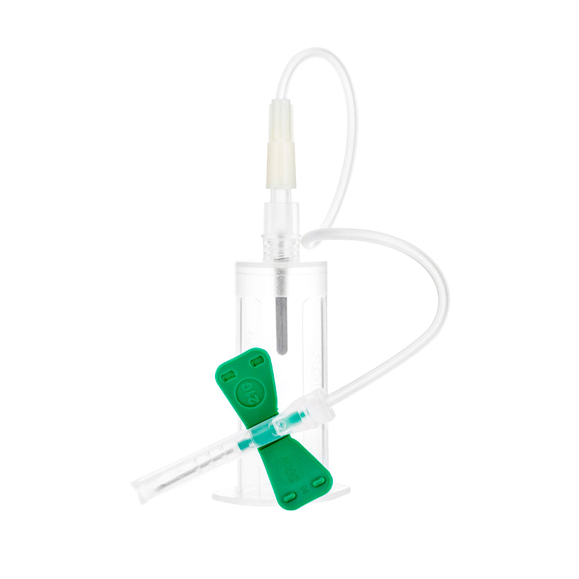 Escalpe de Segurança para Coleta de Sangue com Adaptador 21G (3/4 x 7) | SOL-CARE