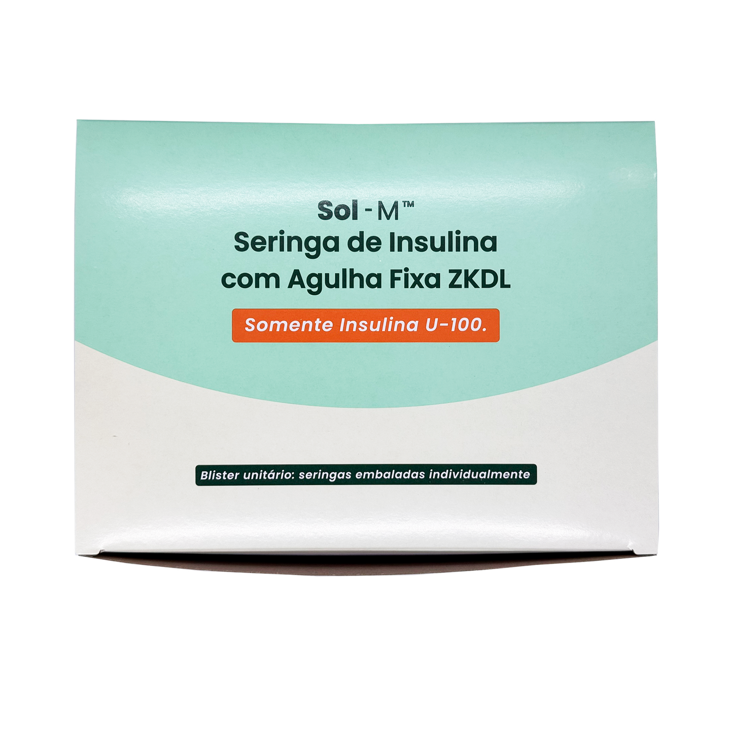Seringa de insulina 50UI (0,5ml) com agulha fixa 0,25mm x 6mm (31G) Blister | SOL-M