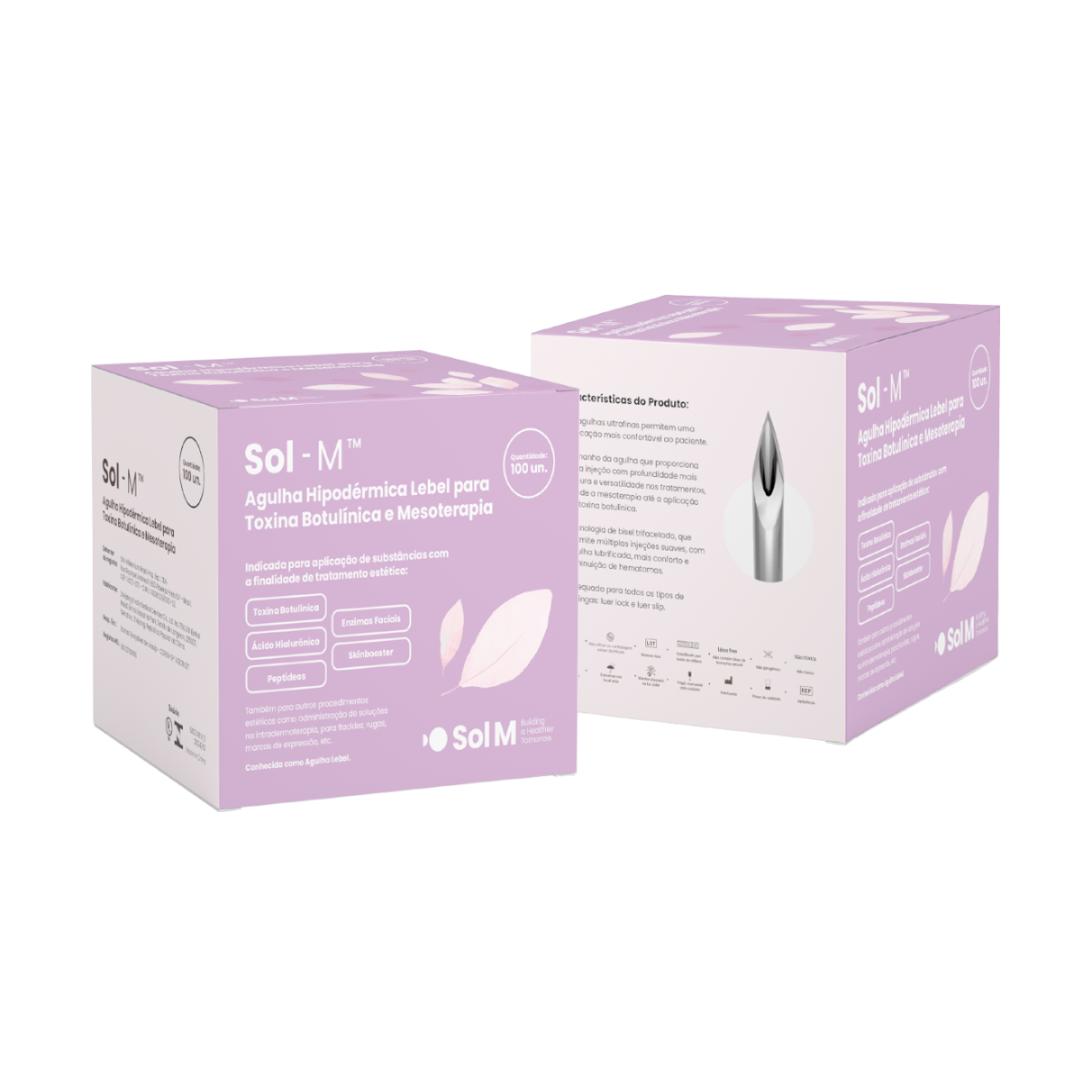 Agulha Hipodérmica Lebel para Toxina Botulínica e Mesoterapia 6mm x 0,23mm | Sol-M
