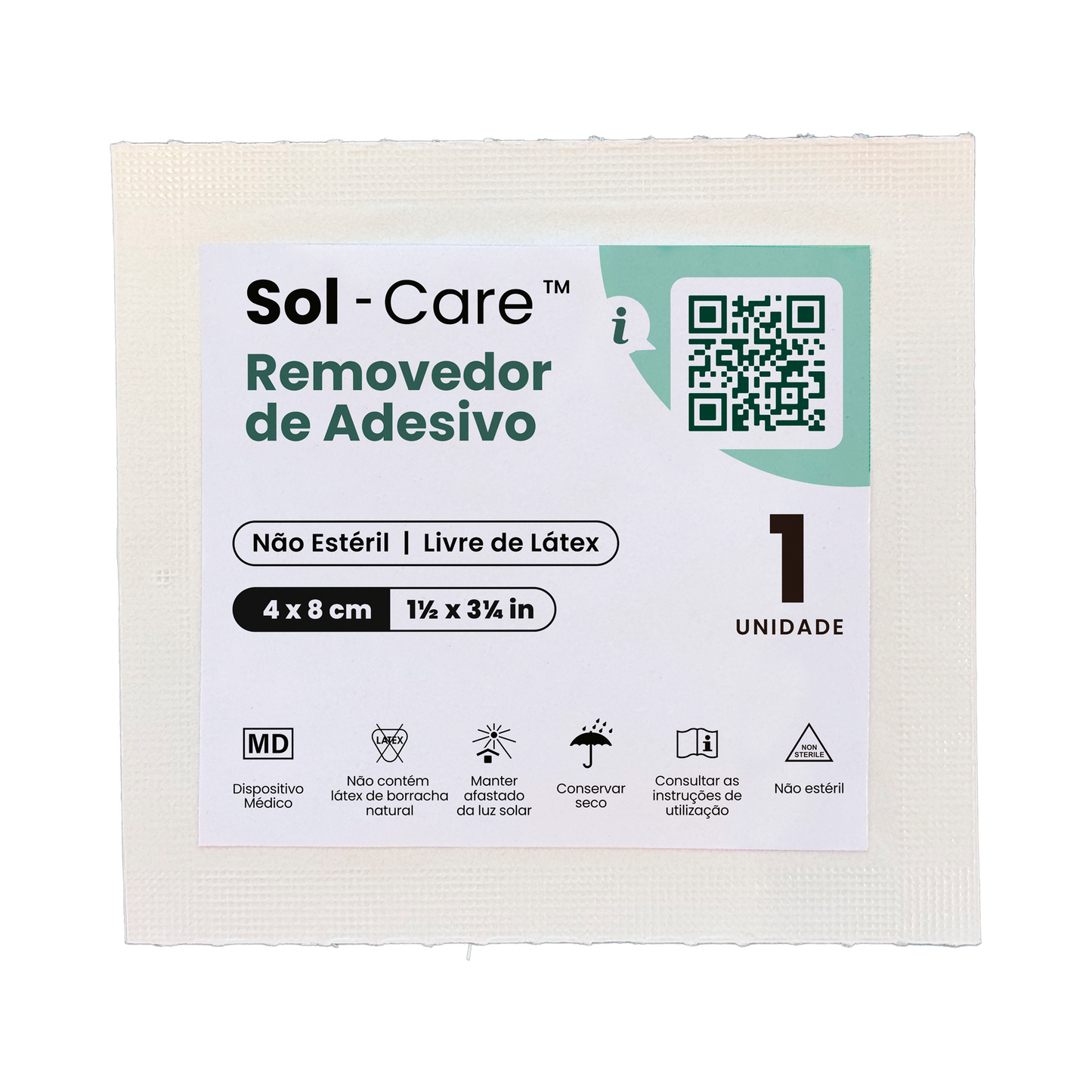 Removedor de Adesivos em Lenços 4cm x 8cm | Sol-Care