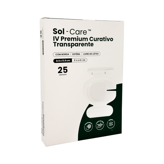 Curativo Transparente IV Premium 8.5 x 11.5 - Com Borda - Com Fenestra | Sol-Care