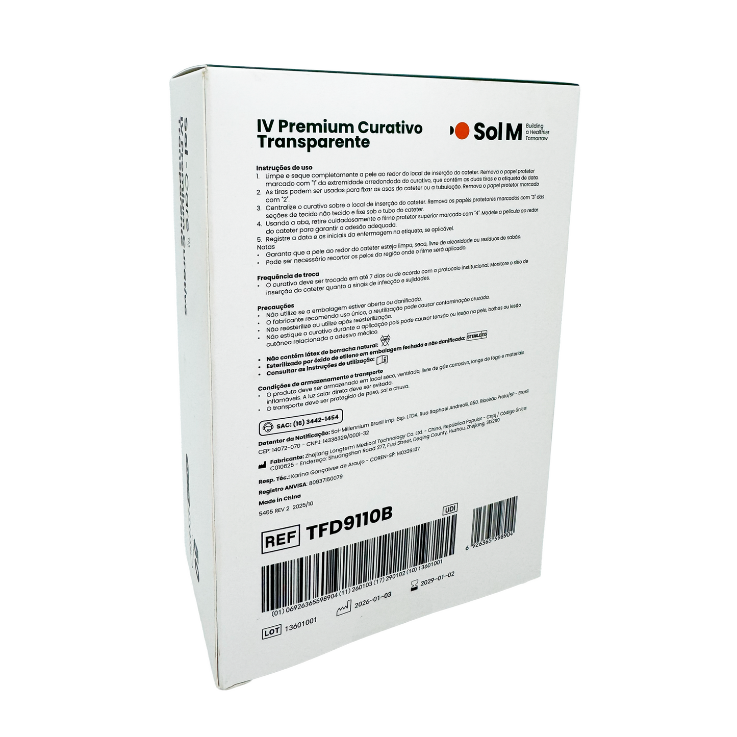Curativo Transparente IV Premium 6 x 7 - Sem Borda - Sem Fenestra | Sol-Care