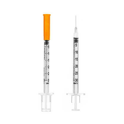 Seringa de Insulina 0,3ml com agulha fixa 0,25mm x 6mm (31G) Bag | SOL-M