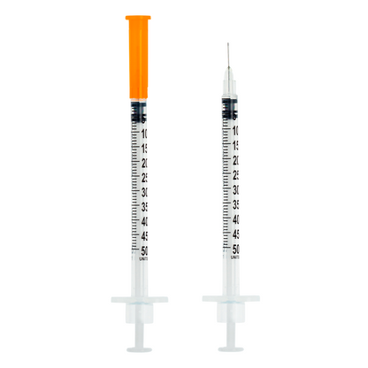 Seringa de insulina 50UI (0,5ml) com agulha fixa 0,30mm x 8mm (30G) Blister | SOL-M