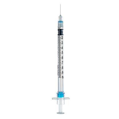 Seringa de Segurança Retrátil para Insulina 100UI (1ml) com Agulha Fixa 0,25x6mm (31G 6mm) | SOL-CARE