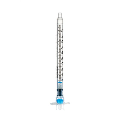 Seringa de Segurança Retrátil para Insulina 100UI (1ml) com Agulha Fixa 0,25x6mm (31G 6mm) | SOL-CARE