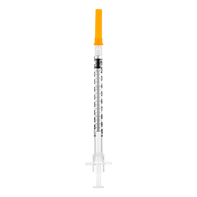 Seringa de Segurança Retrátil para Insulina 100UI (1ml) com Agulha Fixa 0,3x13mm (30G 1/2) | SOL-CARE