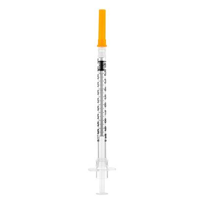 Seringa de Segurança Retrátil para Insulina 100UI (1ml) com Agulha Fixa 0,3x13mm (30G 1/2) | SOL-CARE