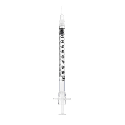 Seringa de Segurança Retrátil para Insulina 100UI (1ml) com Agulha Fixa 0,3x13mm (30G 1/2) | SOL-CARE