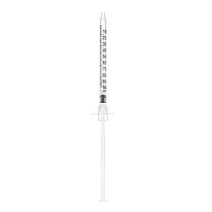 Seringa de Segurança Retrátil para Insulina 100UI (1ml) com Agulha Fixa 0,3x13mm (30G 1/2) | SOL-CARE