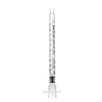 Seringa de Segurança Retrátil para Insulina 100UI (1ml) com Agulha Fixa 0,3x13mm (30G 1/2) | SOL-CARE