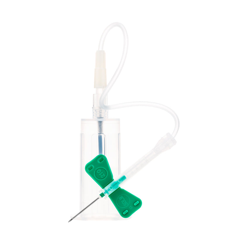 Escalpe de Segurança para Coleta de Sangue com Adaptador 21G (3/4 x 7) | SOL-CARE