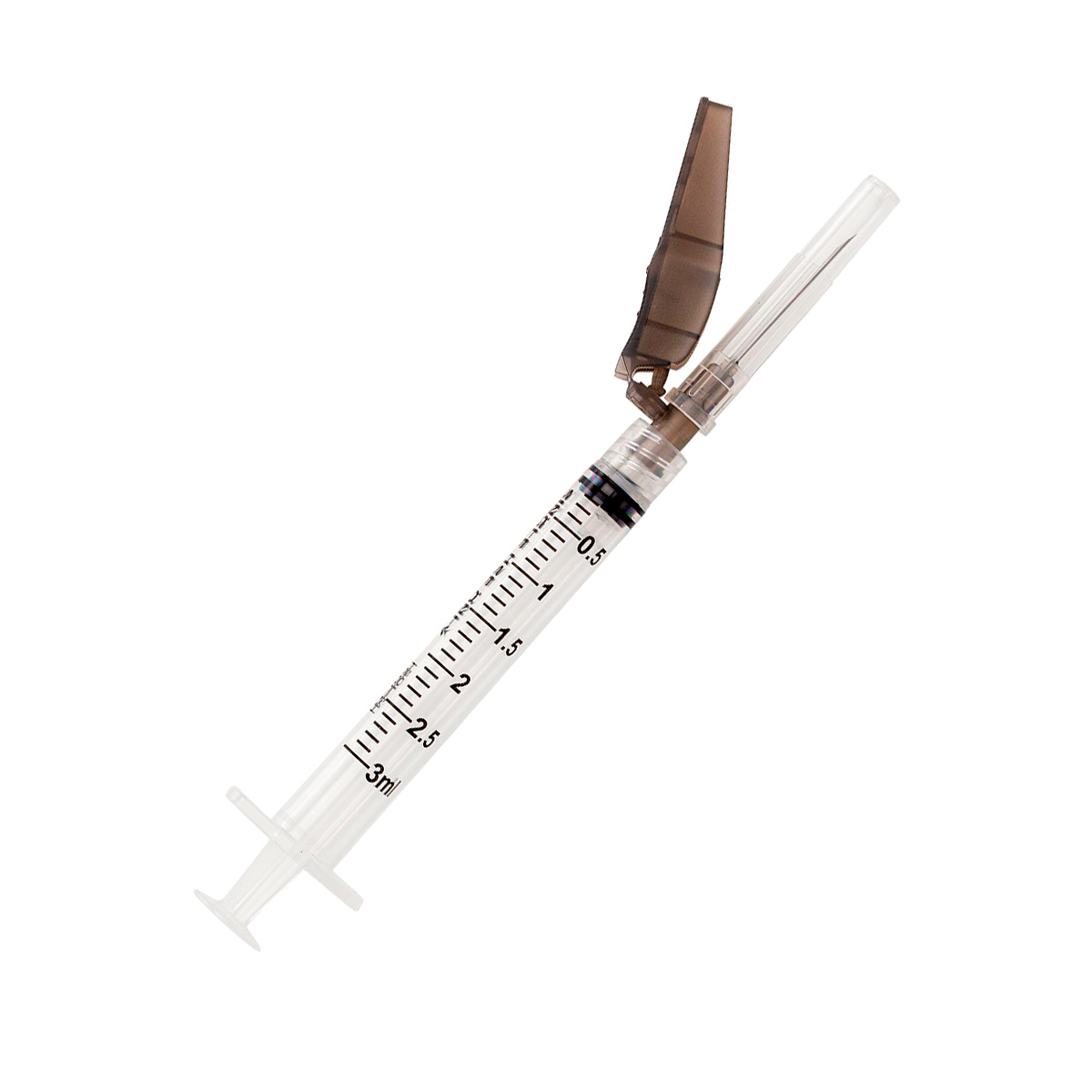 Seringa Luer Lock 3ml com Agulha de Segurança 25x0,7mm (22G*1) | SOL-CARE