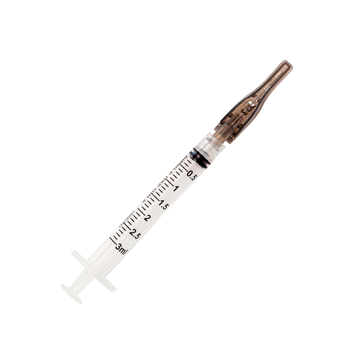Seringa Luer Lock 3ml com Agulha de Segurança 25x0,7mm (22G*1) | SOL-CARE