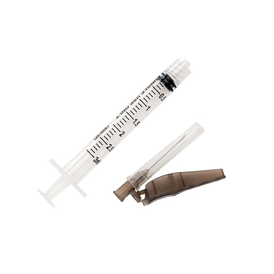 Seringa Luer Lock 3ml com Agulha de Segurança 25x0,7mm (22G*1) | SOL-CARE