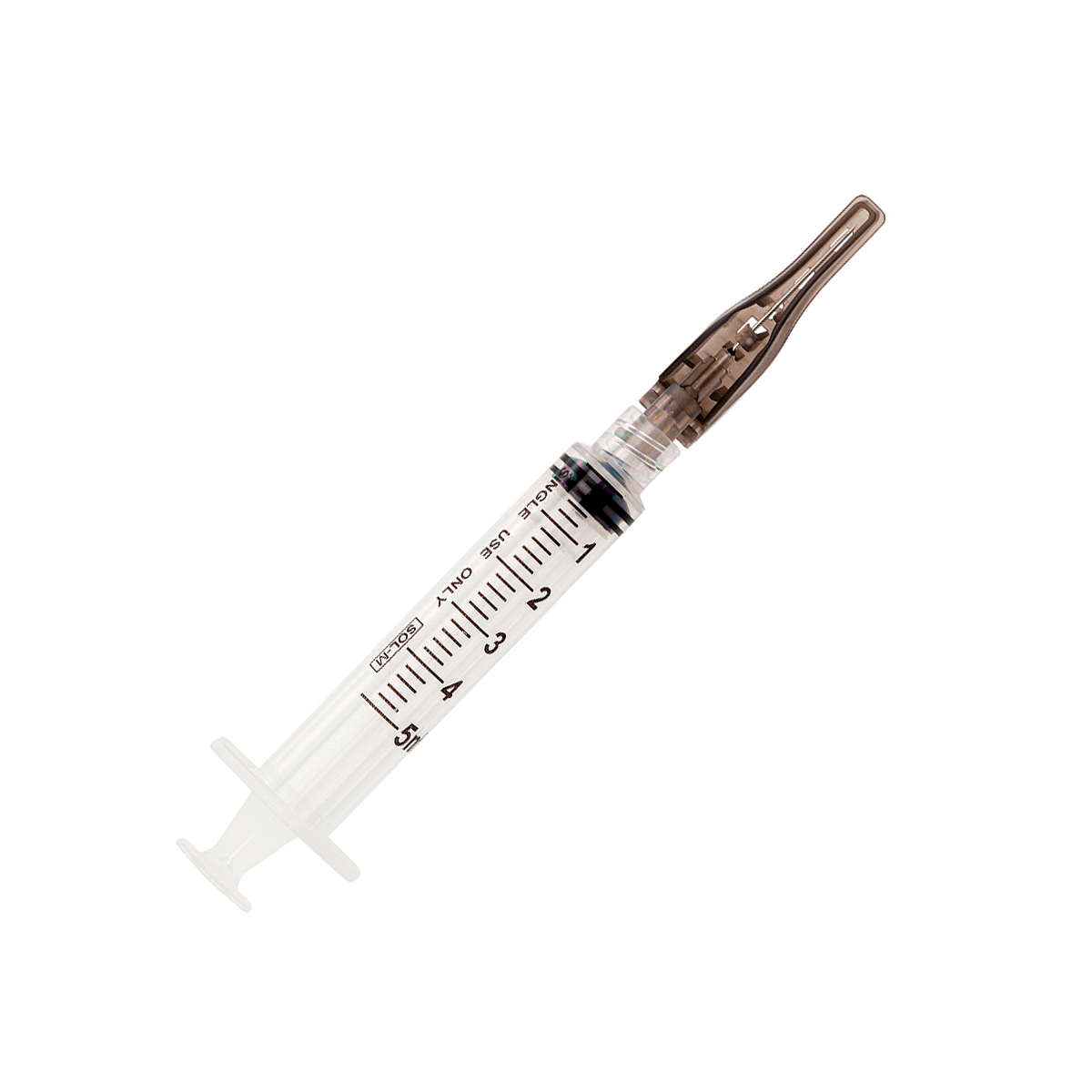 Seringa Luer Lock 5ml com Agulha de Segurança 25x0,7mm (22G*1) | SOL-CARE