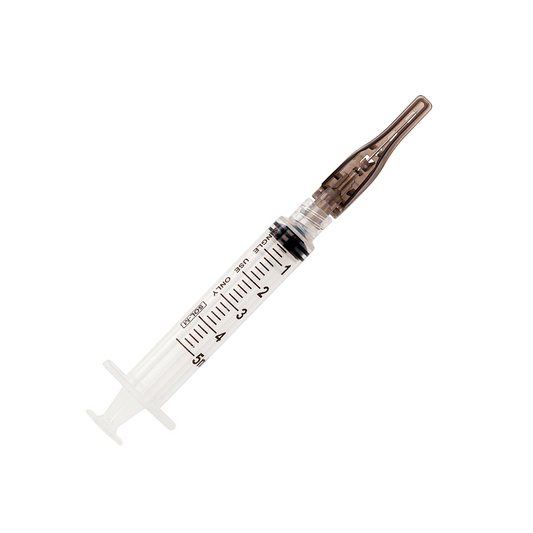 Seringa Luer Lock 5ml com Agulha de Segurança 25x0,7mm (22G*1) | SOL-CARE