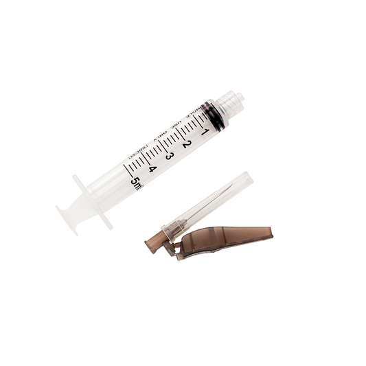 Seringa Luer Lock 5ml com Agulha de Segurança 25x0,7mm (22G*1) | SOL-CARE