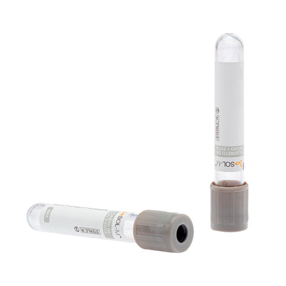 SOL-M Tubo para Coleta de Sangue a Vácuo Fluoreto de sódio + EDTA K3   13 x 75mm