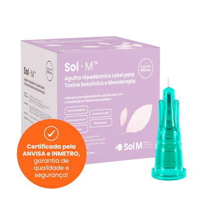 Agulha Hipodérmica Lebel para Toxina Botulínica e Mesoterapia 6mm x 0,23mm | Sol-M