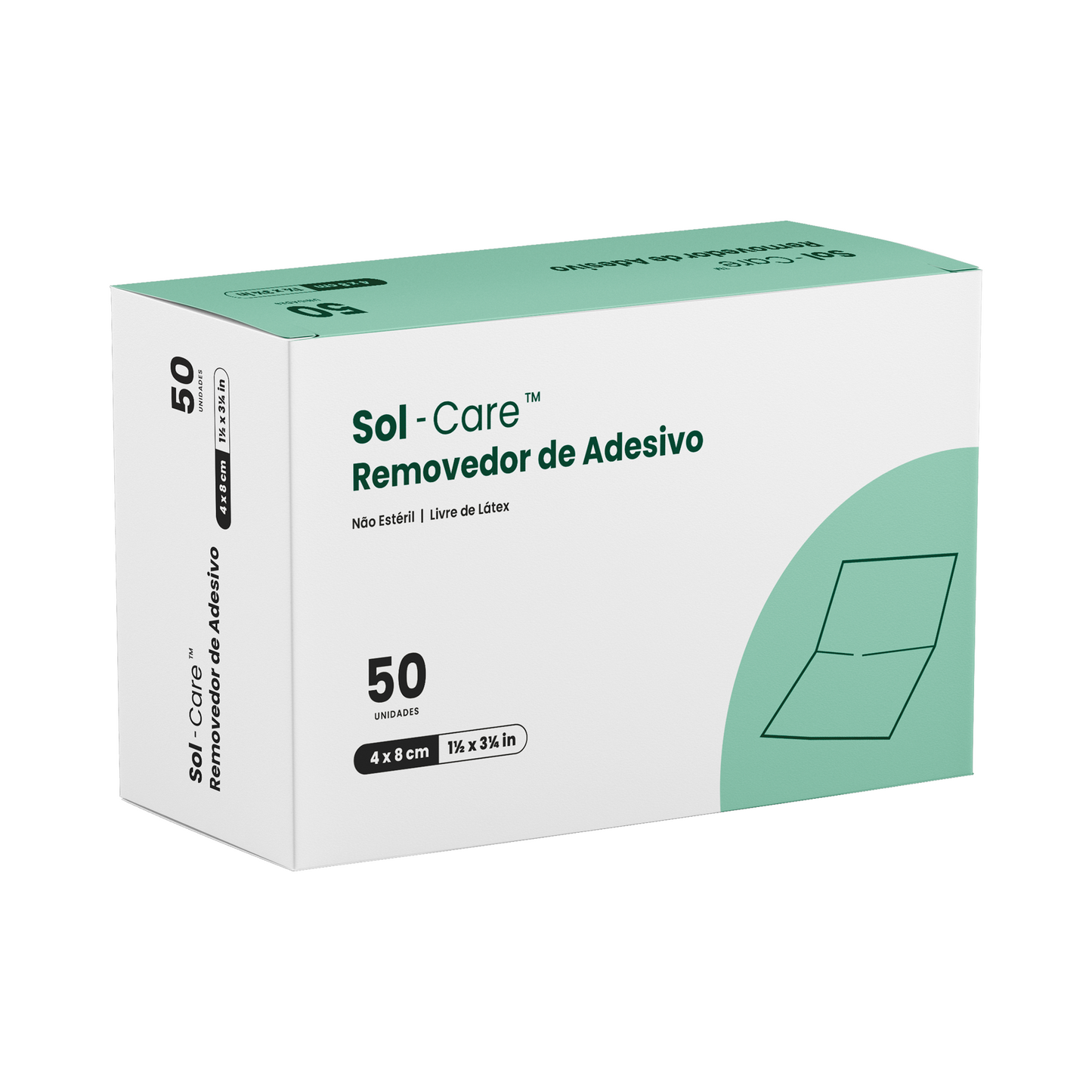 Removedor de Adesivos em Lenços 4cm x 8cm | Sol-Care