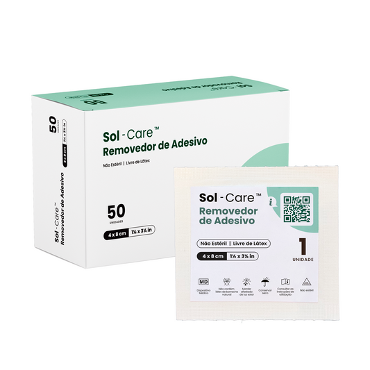 Removedor de Adesivos em Lenços 4cm x 8cm | Sol-Care