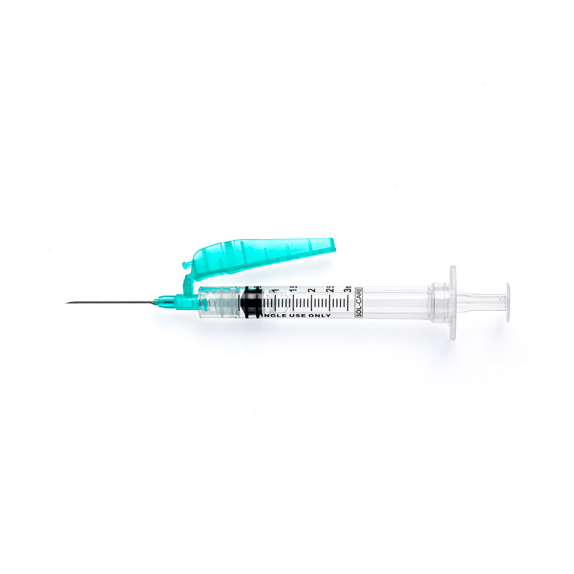 Agulha Hipodérmica de Segurança PMD 25x0,8mm (21G*1) | SOL-CARE