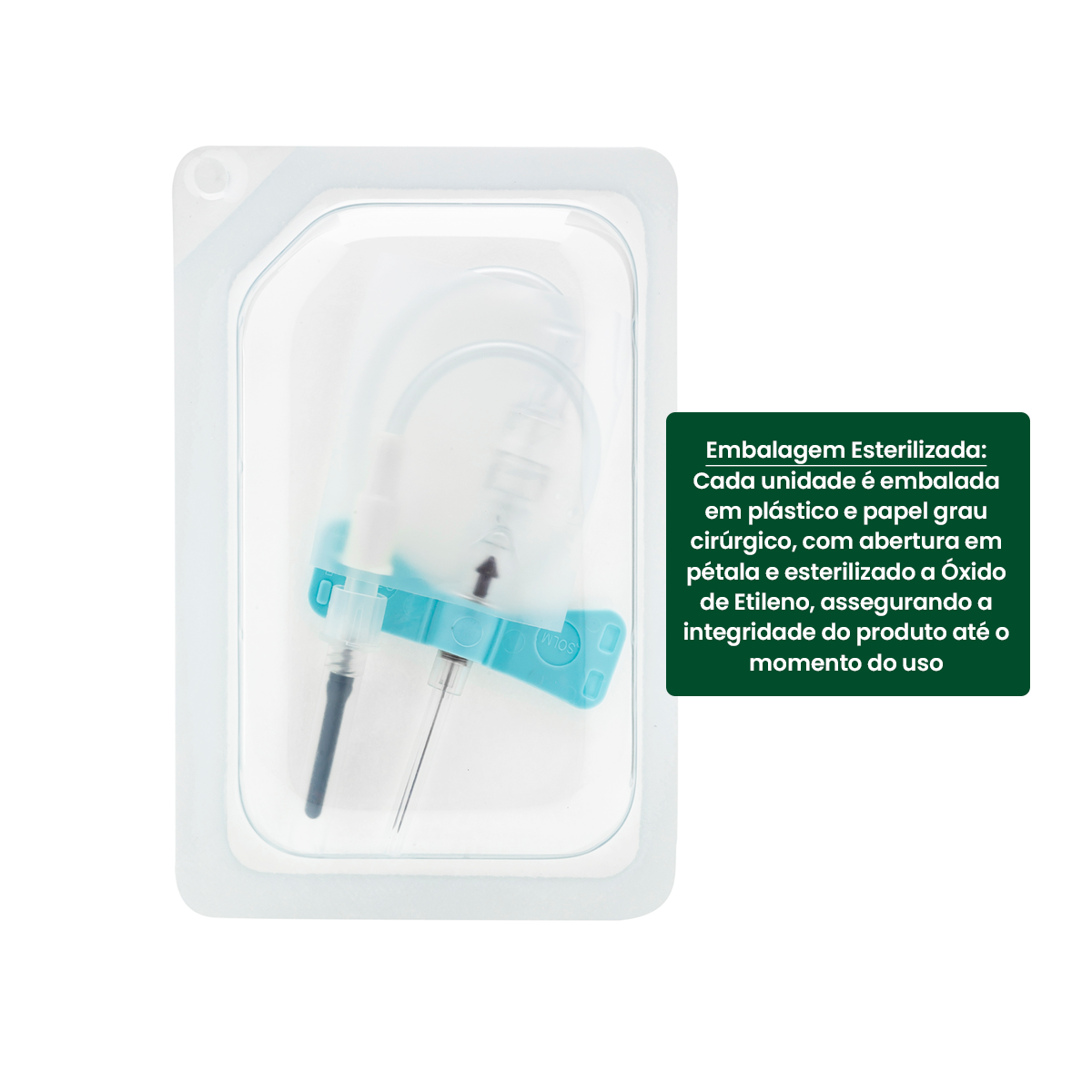 Escalpe de Segurança Pull-Button para Coleta de Sangue 23g (3/4 x 7) | SOL-GUARD