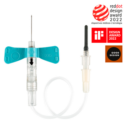 Escalpe de Segurança Pull-Button para Coleta de Sangue 23g (3/4 x 7) | SOL-GUARD