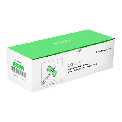 Escalpe para Infusão com Dispositivo de Segurança 21Gx12" (30cm) | SOL-CARE