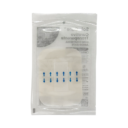 Curativo Transparente com Compressa Absorvente 6cm x 8cm | Sol-Care