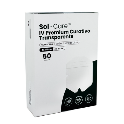 Curativo Transparente IV Premium 10 x 12 - Com Borda - Sem Fenestra | Sol-Care