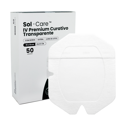 Curativo Transparente IV Premium 10 x 12 - Com Borda - Sem Fenestra | Sol-Care