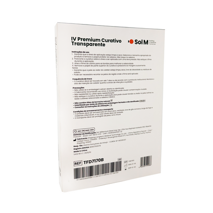 Curativo Transparente IV Premium 8.5 x 11.5 - Com Borda - Com Fenestra | Sol-Care
