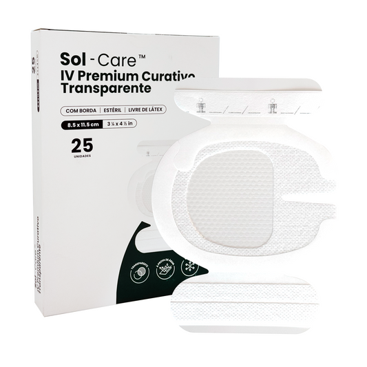 Curativo Transparente IV Premium 8.5 x 11.5 - Com Borda - Com Fenestra | Sol-Care