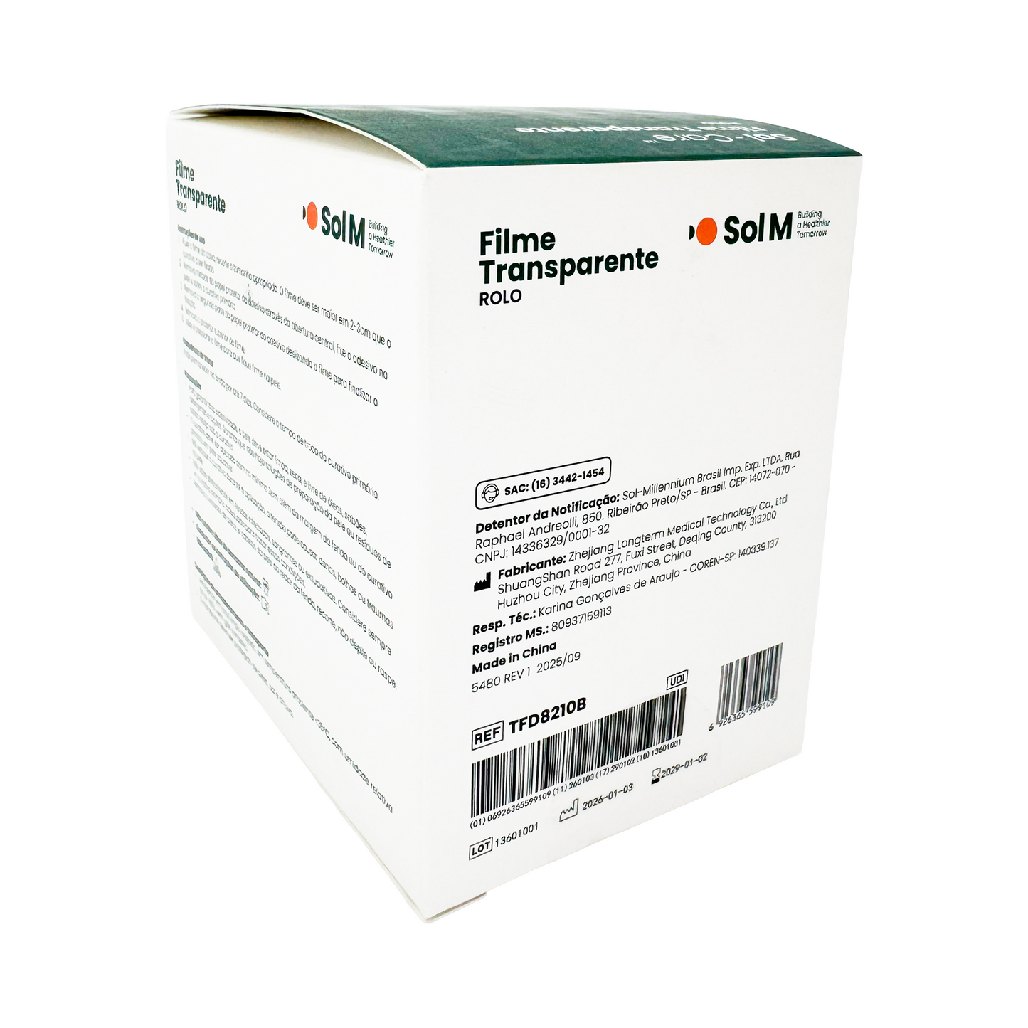 Filme em Rolo Transparente 5cm x 10m | Sol-Care