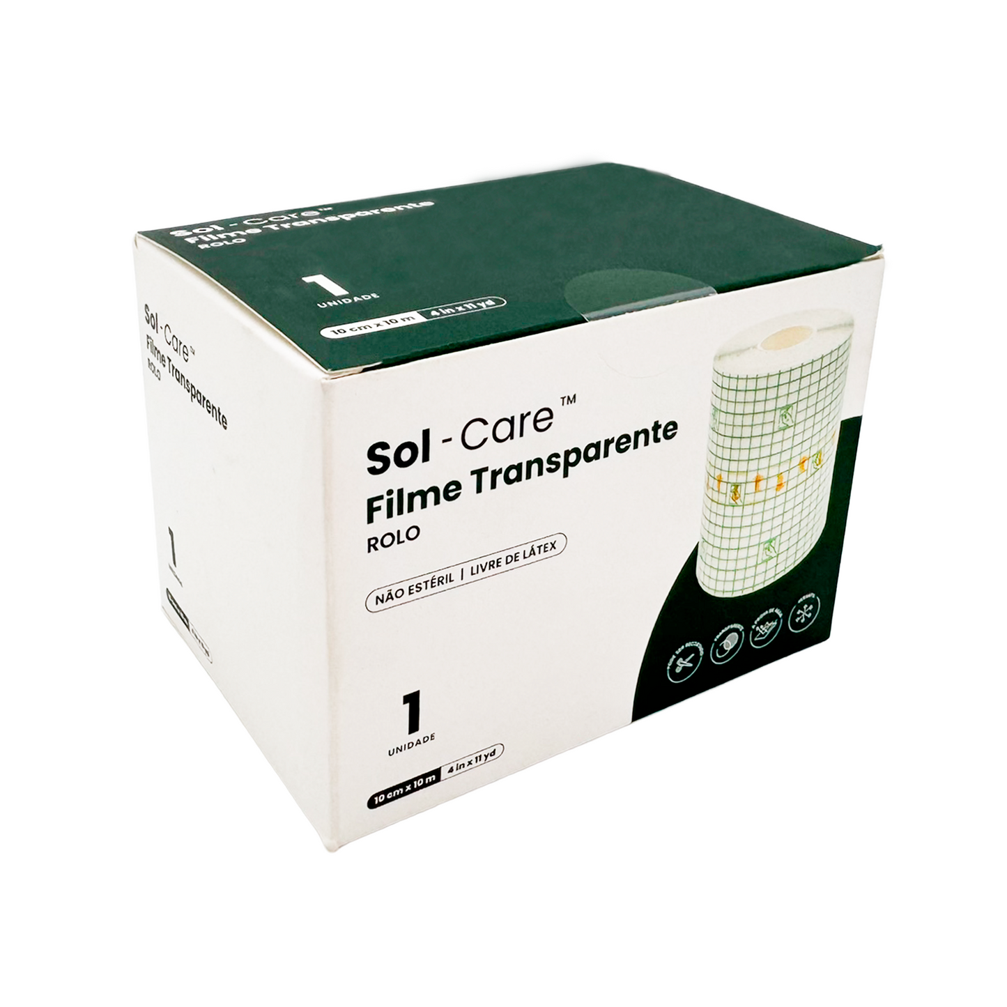 Filme em Rolo Transparente 10cm x 10m | Sol-Care
