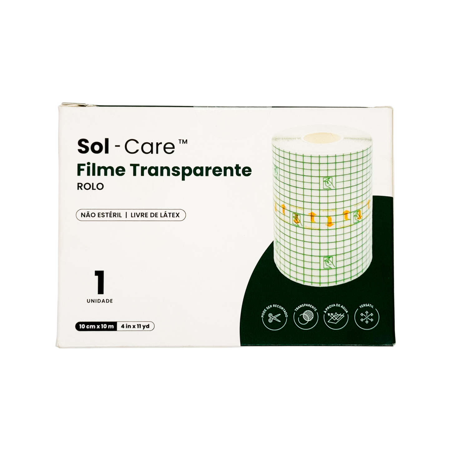 Filme em Rolo Transparente 10cm x 10m | Sol-Care