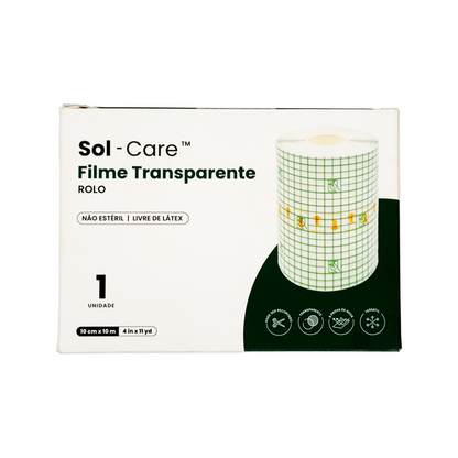 Filme em Rolo Transparente 10cm x 10m | Sol-Care