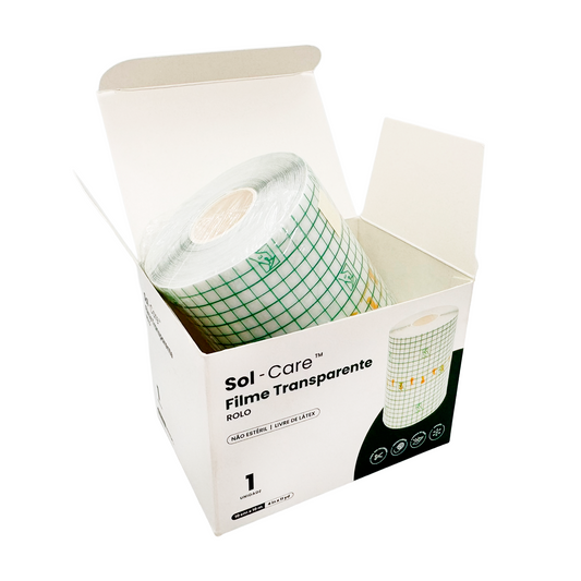 Filme em Rolo Transparente 10cm x 10m | Sol-Care