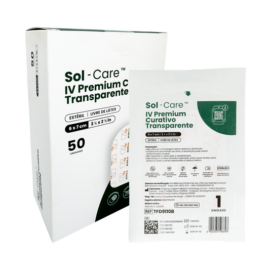 Curativo Transparente IV Premium 6 x 7 - Sem Borda - Sem Fenestra | Sol-Care