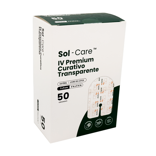 Curativo Transparente IV Premium 7 x 9 - Sem Borda - Com Fenestra | Sol-Care