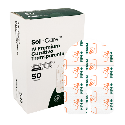 Curativo Transparente IV Premium 7 x 9 - Sem Borda - Com Fenestra | Sol-Care
