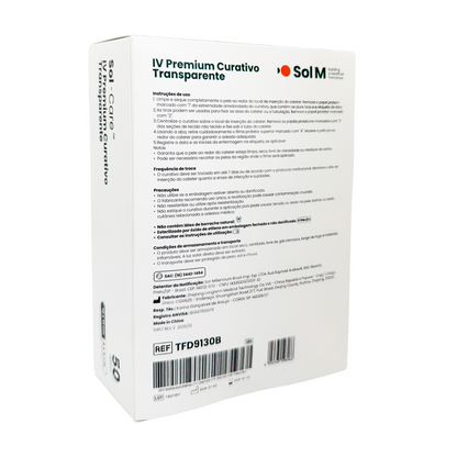 Curativo Transparente IV Premium 10 x 12 - Sem Borda - Sem Fenestra | Sol-Care